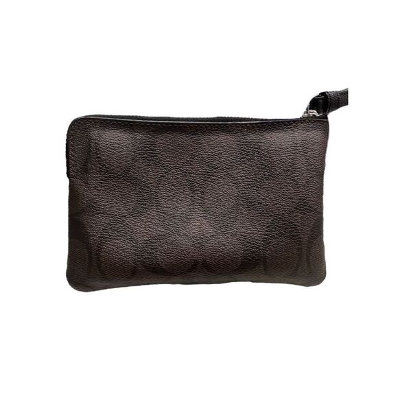 Coach F22713 Boxed Corner Zip Wristlet With Metallic Brown Black Platinum $85 NW - Picture 3 of 6